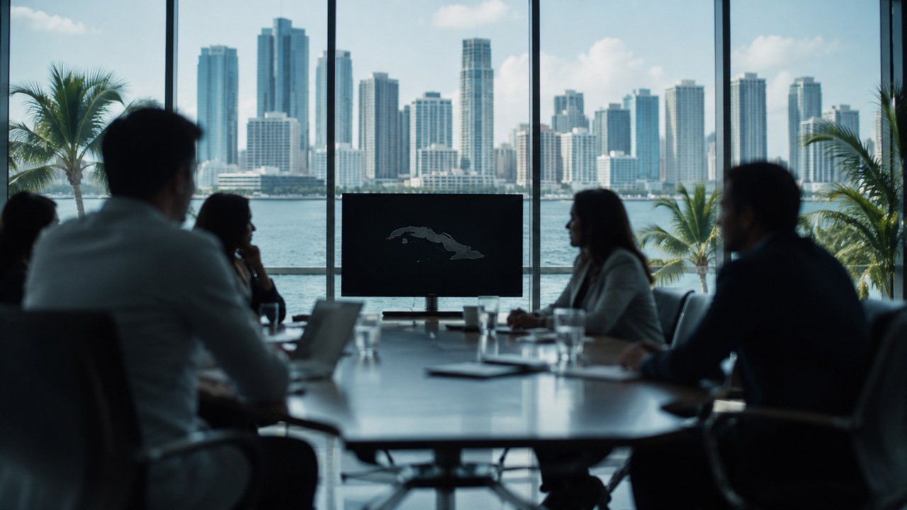 Empresarios cubanoamericanos reunidos en Miami para preparar propuestas de banca, salud e infraestructura ante una transición democrática en Cuba